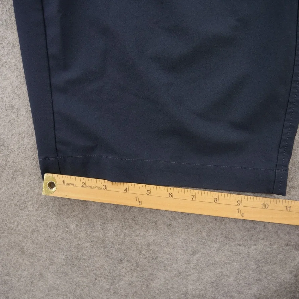 Footjoy Short Mens 32 Blue Flat Front Chinos Gold Logo 10